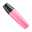Highlighter pen cap marker pink shut