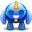 Blue monster happy