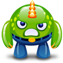 Happy green monster