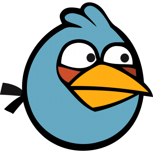 Angry Birds Blue Bird Angry / Angry Birds / 128px / Icon Gallery