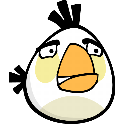 White Bird Angry / Angry Birds / 128px / Icon Gallery