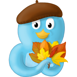 Fall leaves twitter bird
