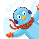Twitter follow me bird