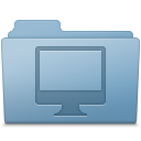 Blue computer folder