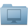 Blue computer folder