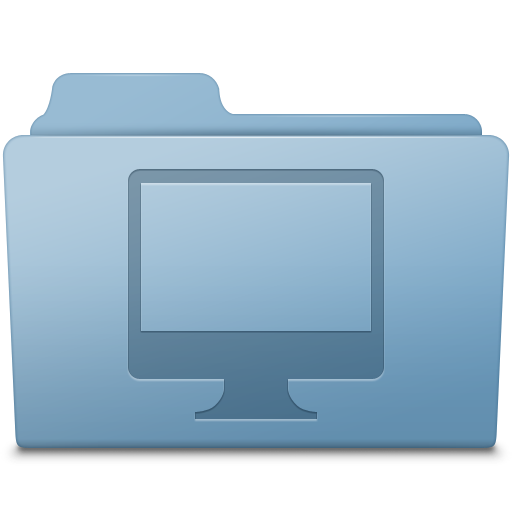 Blue computer folder