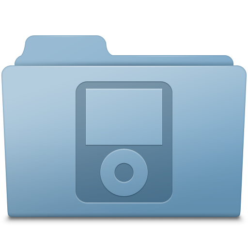 Blue folder ipod