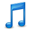 Blue music sidebar