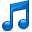 Blue music sidebar