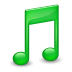 Green music sidebar