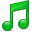 Green music sidebar