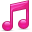 Pink music sidebar