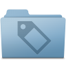 Blue folder tag
