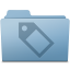 Blue folder tag