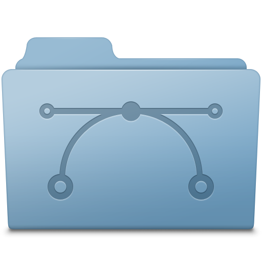 Vector folder blue