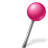 Map marker ball right pink