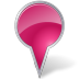 Map marker bubble pink arrow