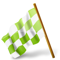 Map marker chequered flag left