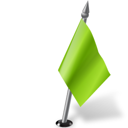 Map marker flag right chartreuse