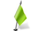 Map marker flag right chartreuse