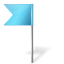 Map marker flag left azure