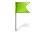 Map marker flag right chartreuse