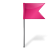 Map marker flag right pink