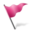 Map marker flag pink