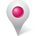 Map marker inside pink