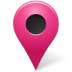 Map marker outside pink
