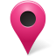 Map marker outside pink