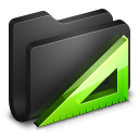 App application software applications black folder