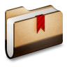 Brown bookmark folder bin