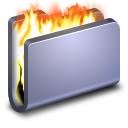 Burn blue folder