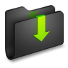Download decrease down downloads black folder arrow