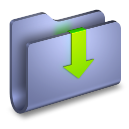 Download decrease down downloads blue folder arrow