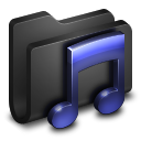 Music sound folder black audio