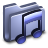 Audio sound music blue folder