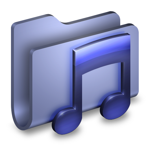 Audio sound music blue folder