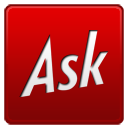 Ask network internet social logo