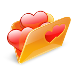 Folder hearts love