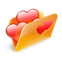 Folder hearts love
