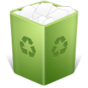 Recycle bin trash full natural