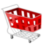Shopping red cart basket