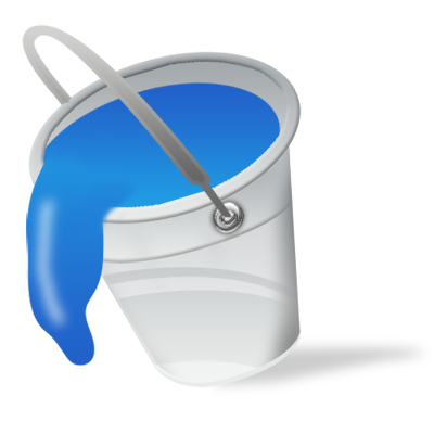 Color fill bucket paint blue