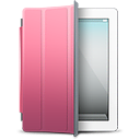 Pink cover ipad white