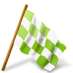 Ultimategnome marker chartreuse chequered base map flag right