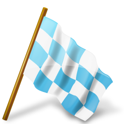 Base 3d marker right flag map chequered azure