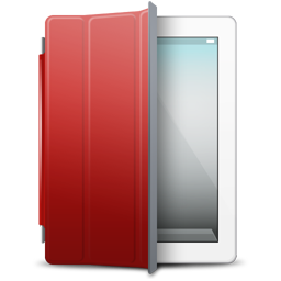 Ipad white red cover