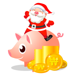 Christmas bank piggy santa